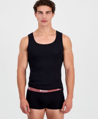 BOSS by Men's Ribbed Tank Tops, Pack of 3