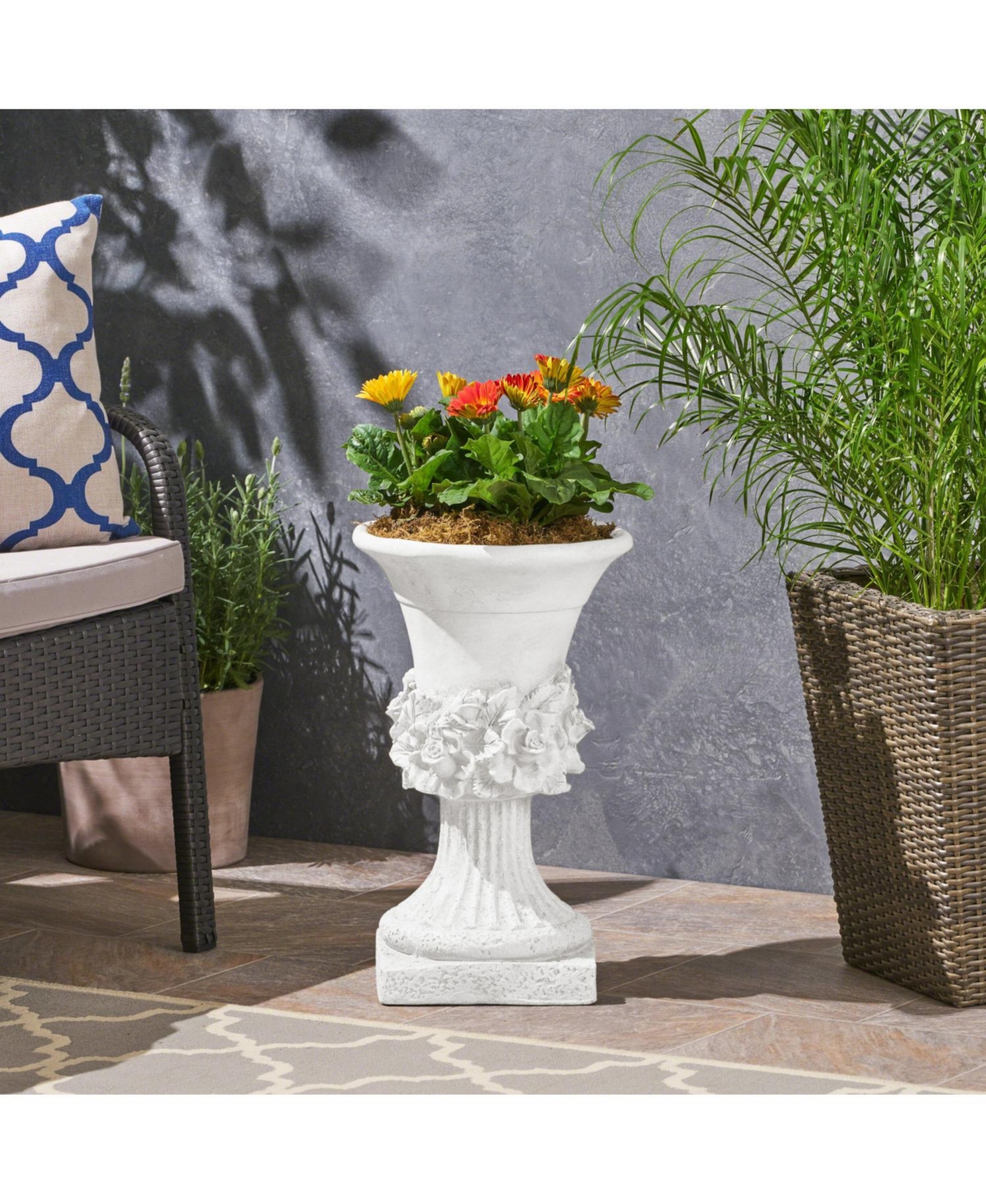 Streamdale Lightweight Concrete Urn Planter Vertical Garden Accent