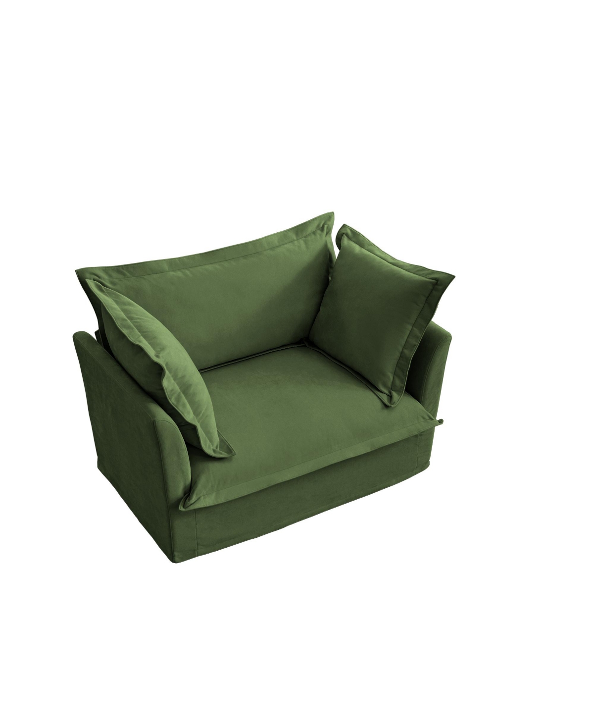 Streamdale Furniture Chenille Slip-Covered Armchair with Large Cushions