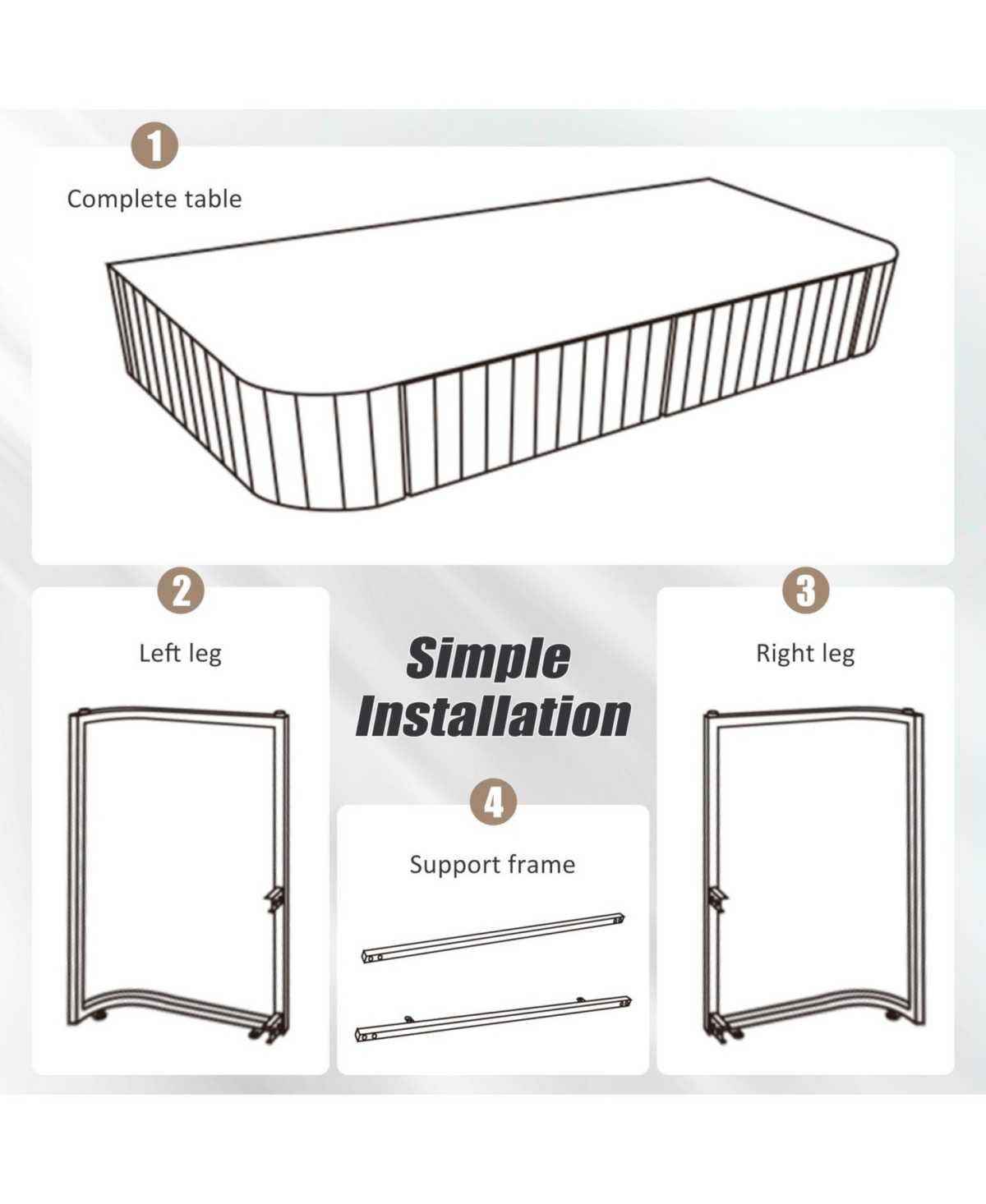 Streamdale Furniture + Vanity Table + Stainless Steel + Mirrored + Drawers
