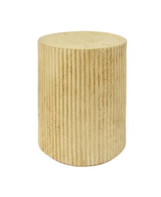 MGO Cylindrical Side Table Wood-like texture Antique brown
