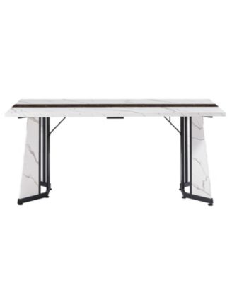 70.9" Marble Grain Dining Table - Seats 8