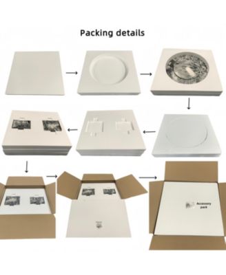 Blue Gray Marble Coffee Table - 27.6 Inch