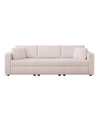 106" Light Pink Modular Sofa - Modern Plush & Comfortable