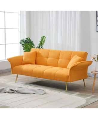 70" Teddy Fleece Convertible Sofa Bed