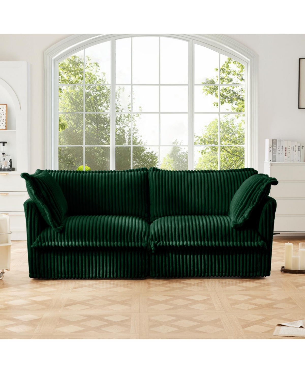 Streamdale Furniture 2-Seat Corduroy Slipcovered Sofa