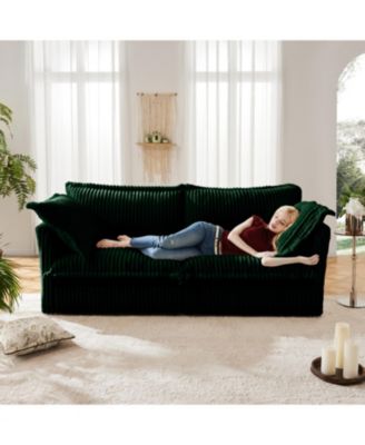 2-Seat Corduroy Slipcovered Sofa