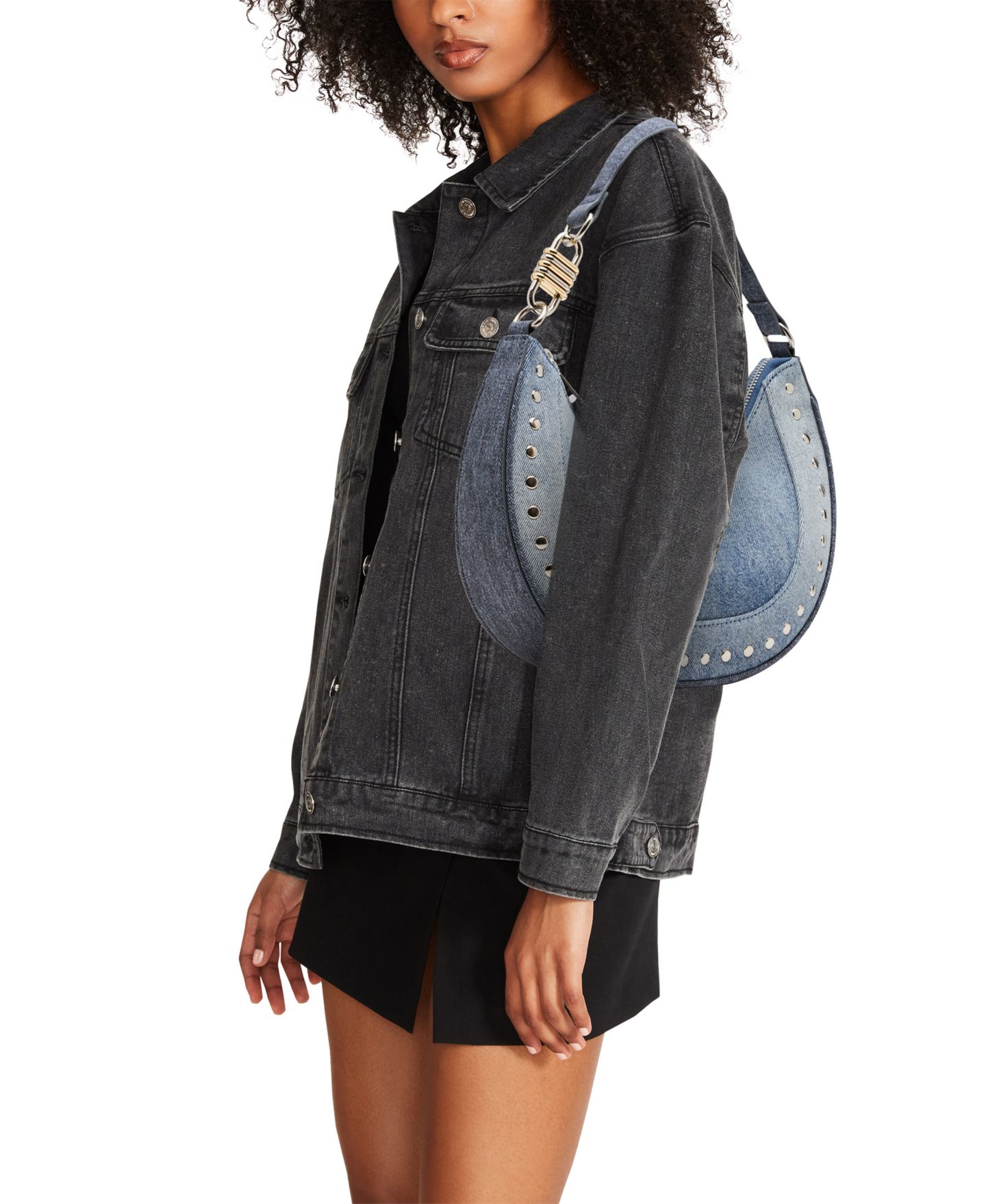Женская сумка Steve Madden Bliamm Medium Shoulder, цвет: Джинсовый — фото 5