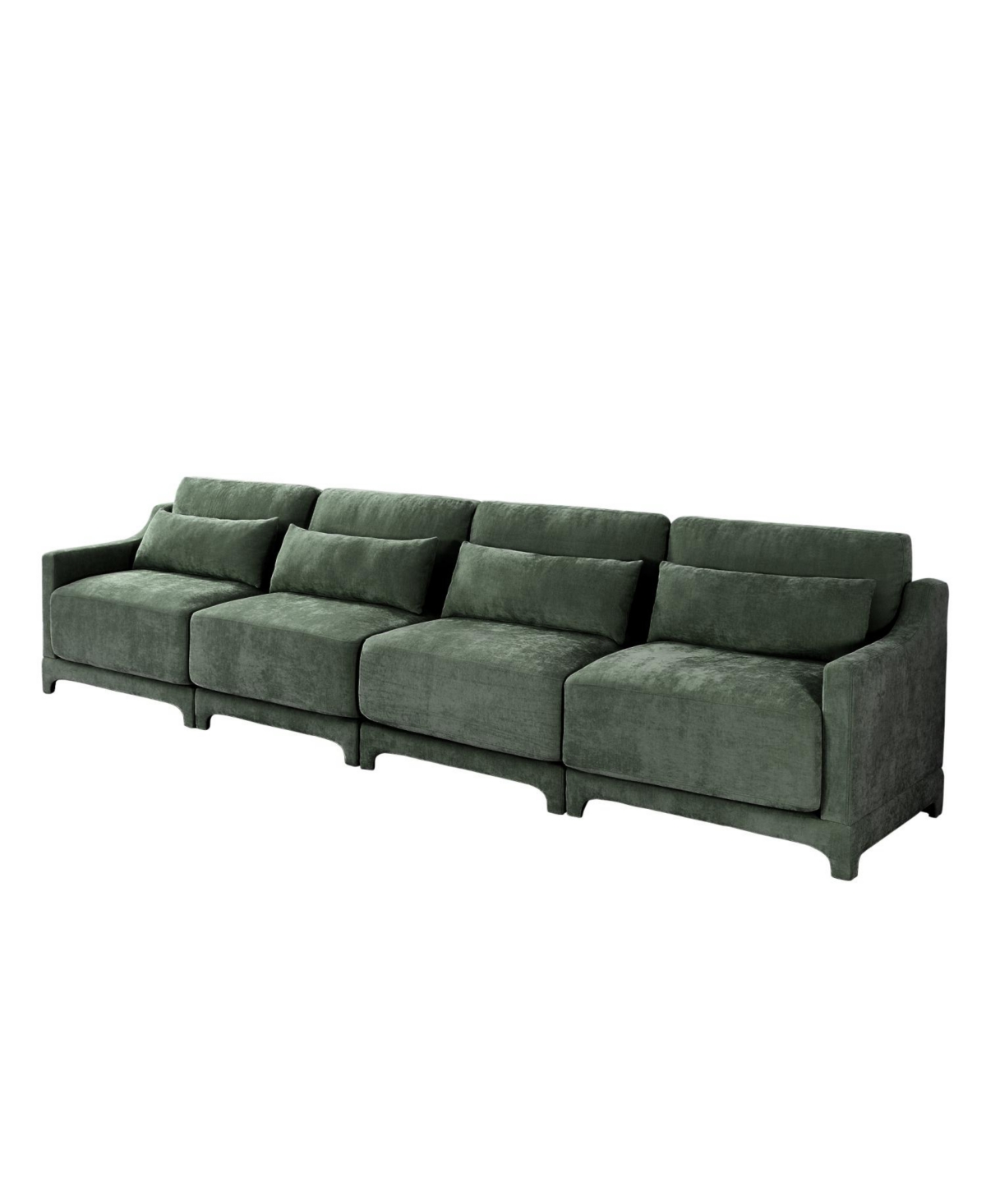 Streamdale Furniture Chenille Sofa Lumbar Pillow Solid Wood Green