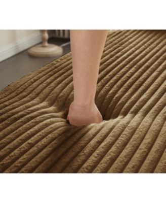 Convertible Corduroy Floor Sofa Bed with Pillows