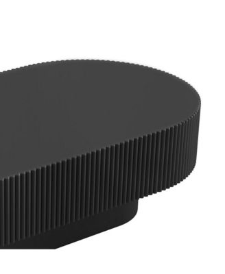 Elegant Oval Coffee Table, Modern Cream Drum End Table