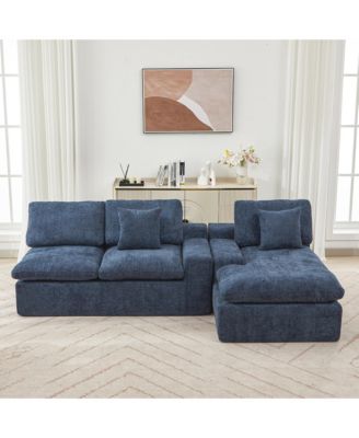 Cloud Sectional Sofa 107.9" Blue