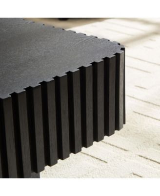 Streamdale 35" Modern Drum Coffee Table - Black