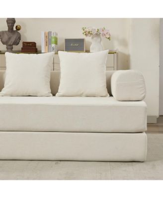 Convertible Folding Mattress Couch - Beige