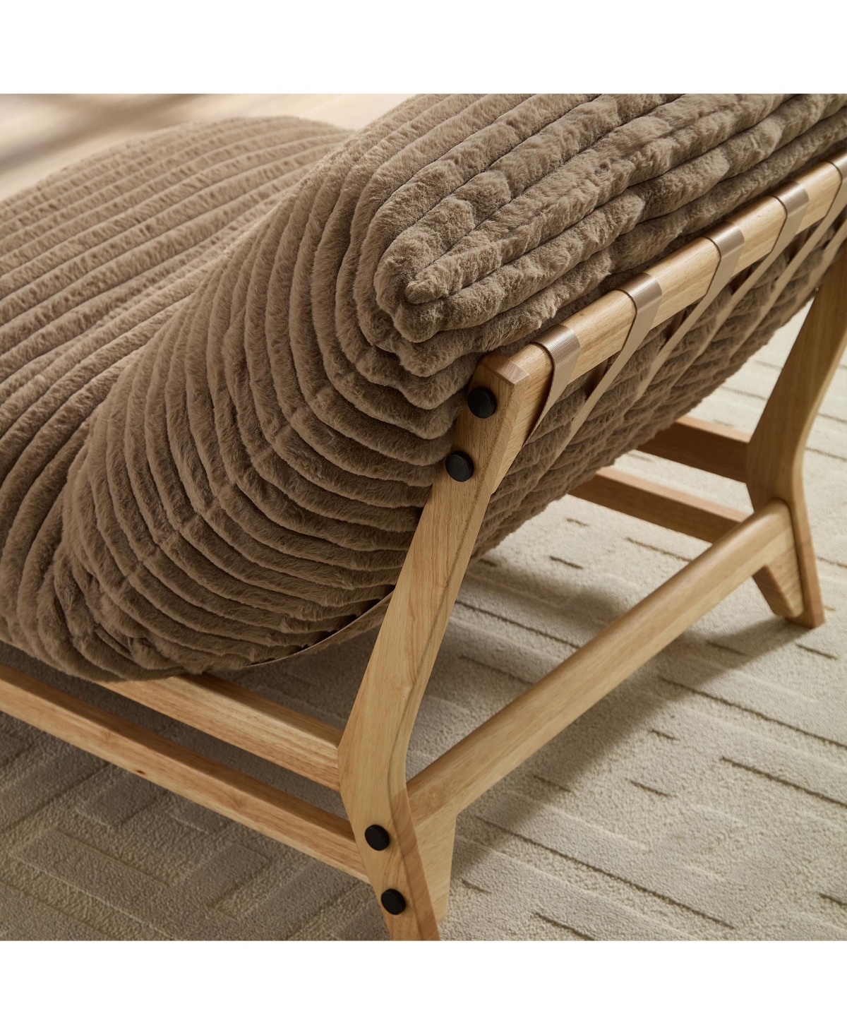 Streamdale Furniture Corduroy Accent Armless Sofa