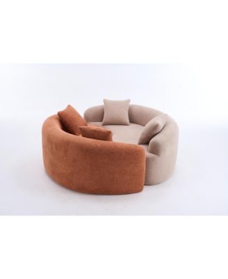 Streamdale Yin Yang Chenille Sofa Set - Compact, No Assembly, Pillows Included