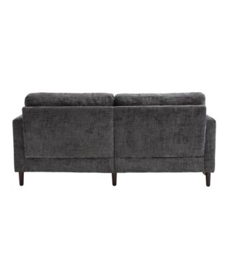 Modern Chenille 2-Seater Sofa w/ LED, USB & Storage
