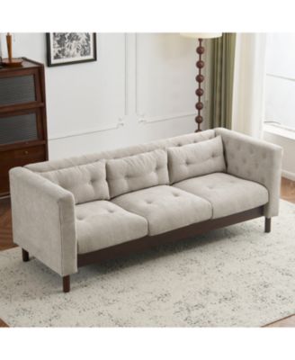 Streamdale 78" Upholstered Modern Sofa - Grayish Beige