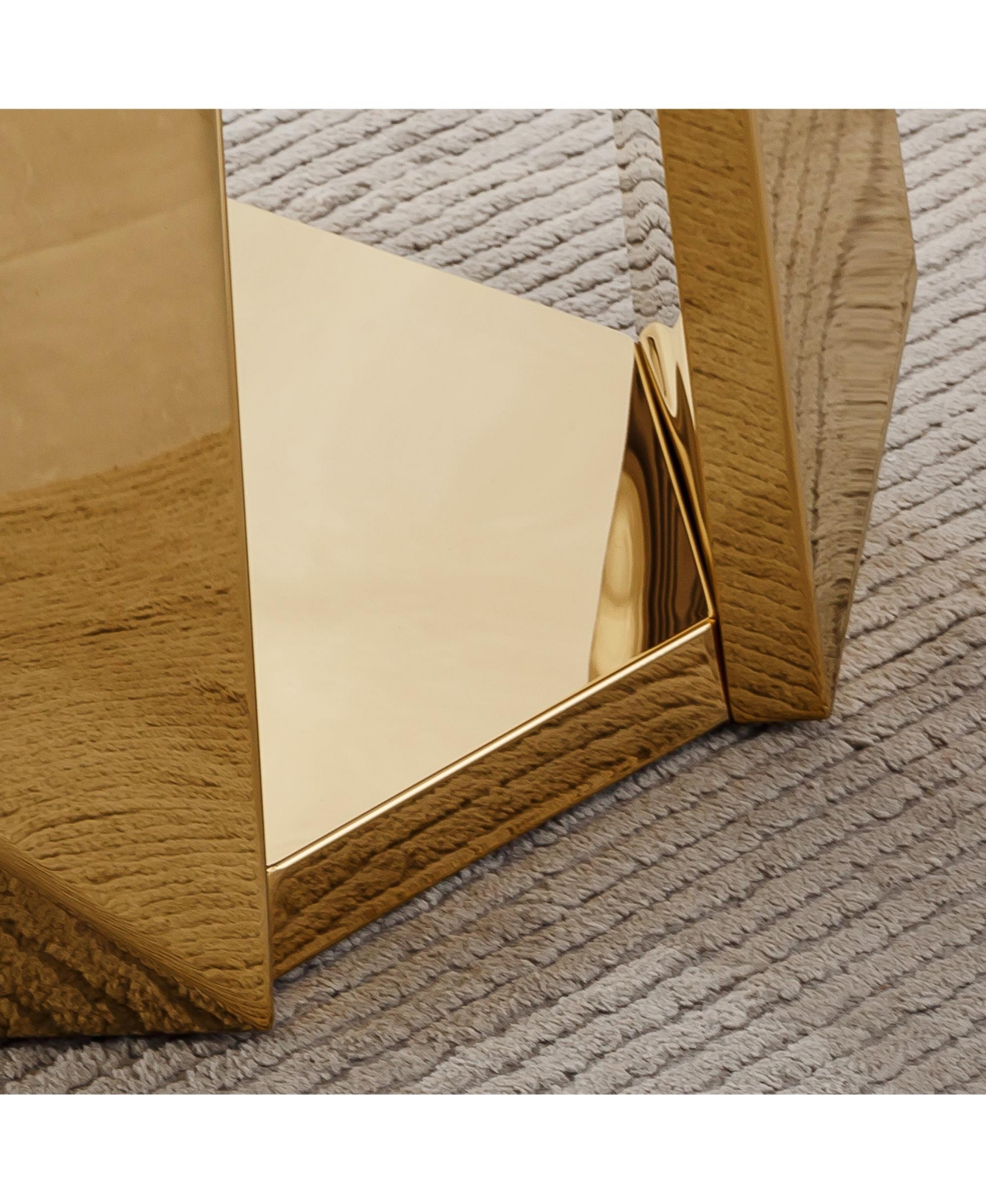 Streamdale Furniture 47" Round Faux Marble Dining Table, Gold Base