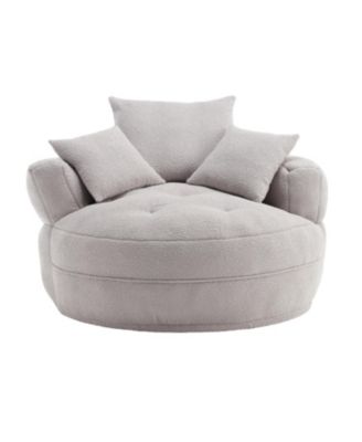 Streamdale Chenille Sleeper Sofa Chair - Modern Fluffy Lounge Seat