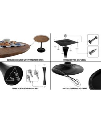 31.5" Walnut Round Dining Table - Tulip Base