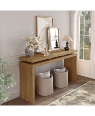 Streamdale 60" Antique Brown Farmhouse Console Table