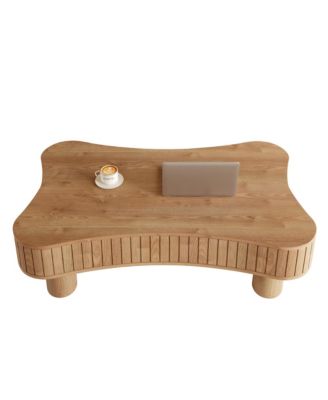 Streamdale Lift Top Coffee Table - Fluted Panel, Hidden Storage