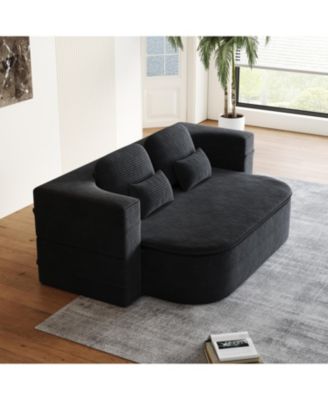 75" Foldable Sofa Bed with Blanket
