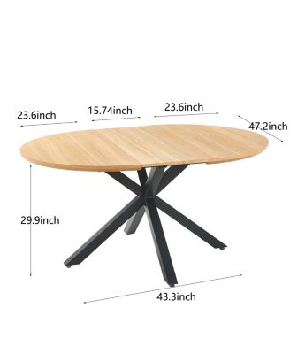 120/160x120x75cm Extendable Dining/Office/Coffee Table, Metal Leg, MDF Top