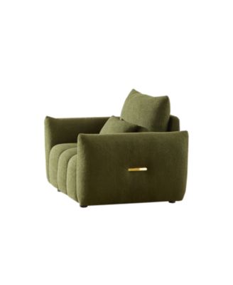 36.8" Teddy Fabric Sofa - Modern Lounge Chair, Green