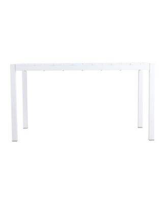 55" White Modern Table - Indoor/Outdoor Dining, Patio, Garden