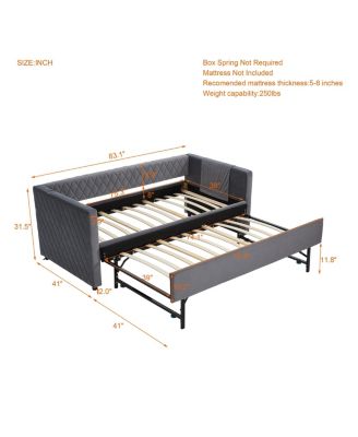Velvet Daybed - Modern Diamond Design
