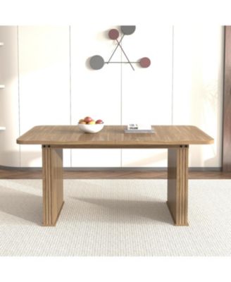 Streamdale Modern Wood Dining Table with Pedestal