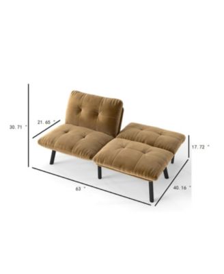Brown Convertible Folding Modern sofa Bed