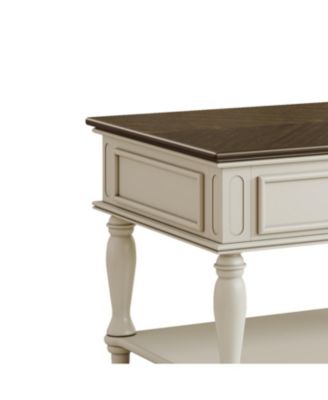 Streamdale Farmhouse Coffee Table - Drawer, Wheels, Solid Wood Legs