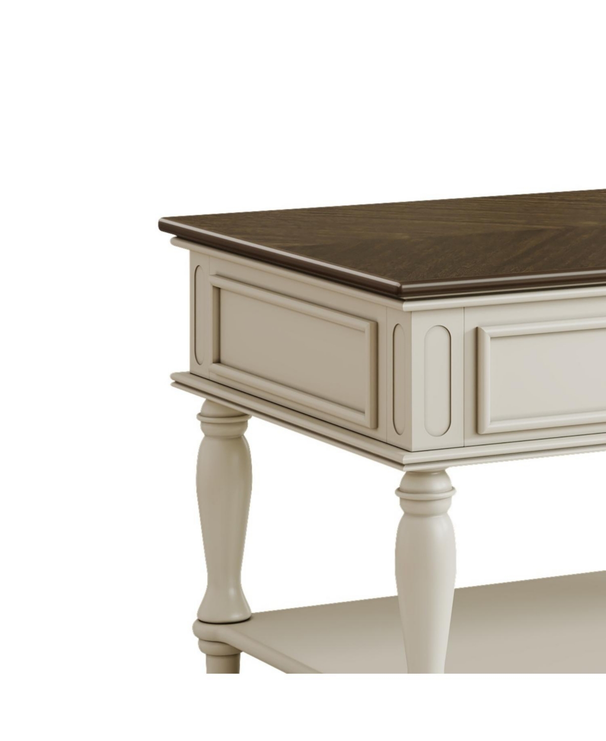 Streamdale Furniture Farmhouse Coffee Table - Drawer, Wheels, Solid Wood Legs