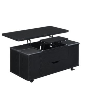 + 5-Piece + Wood + Lift-Top with Storage & Casters + Coffee Table Set