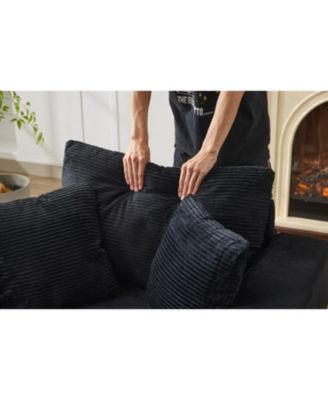 Chaise Lounge Sofa Bed with Ottoman & Pillows