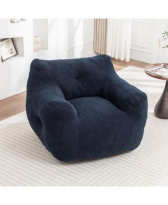 Bean Bag Sofa Chair with Armrests, High-Density Foam, Comfy for Living Room/Bedroom