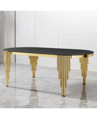 Streamdale  Glass Top Oval Dining Table