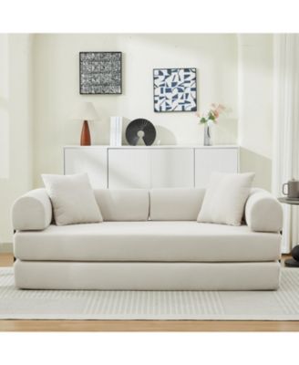 Folding Sofa Bed 78.5" Convertible Couch with Pillows