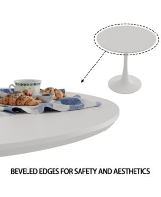  31.5" White Round Dining Table, Tulip Style
