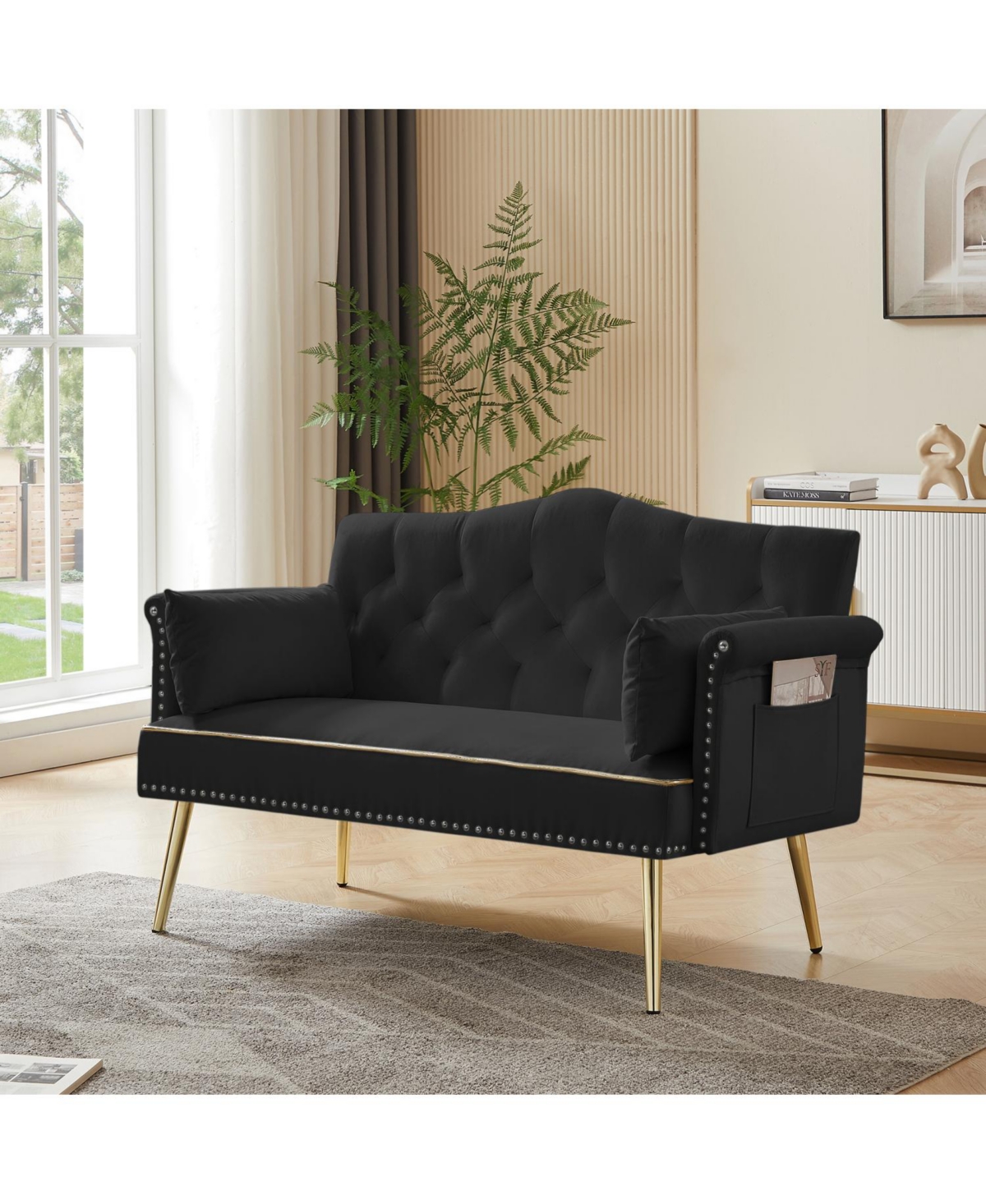 Streamdale Furniture Velvet Loveseat Sofa