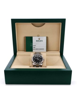 Oyster Perpetual Datejust Automatic Watch in Stainless Steel and White Gold with Diamond Markers 36mm