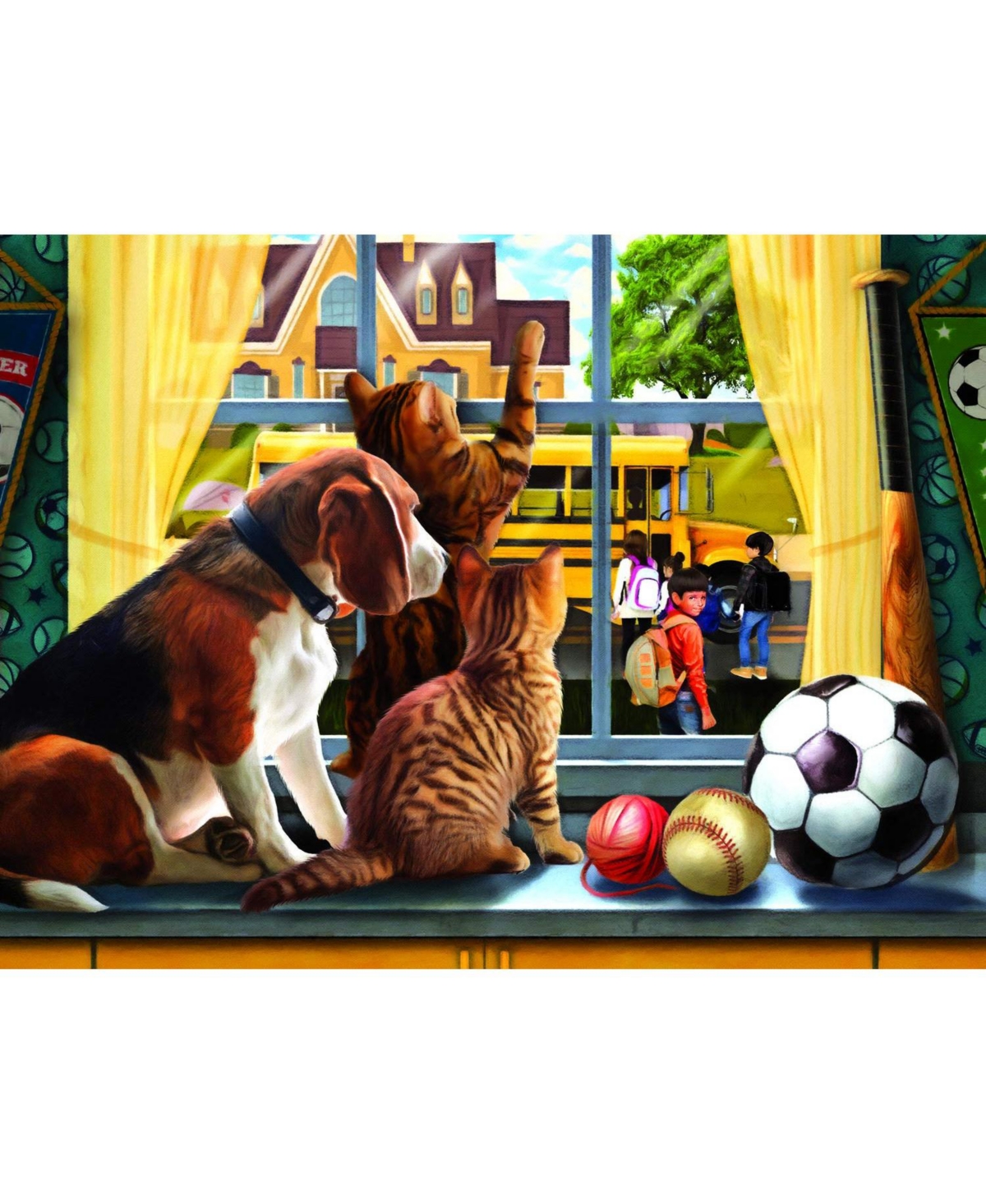 SunsOut Off to School 300 piece Jigsaw Puzzle for Adults