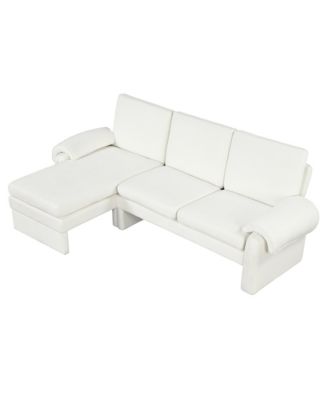 Streamdale 94" Convertible Futon Sofa Bed Chaise & Pillows