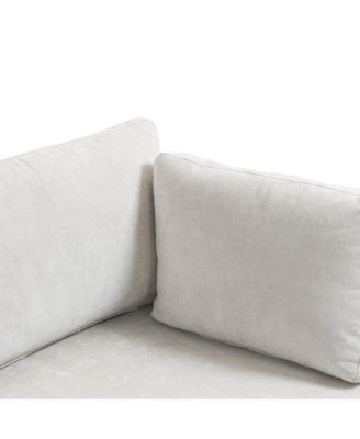 Streamdale 111.42x32.28" 3-Seater Chenille Sofa - Comfy, Cloud-Soft, with Side Pocket