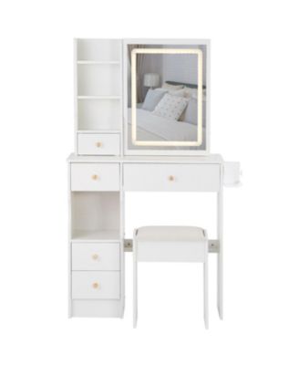 Compact Vanity Table with Enhanced Features