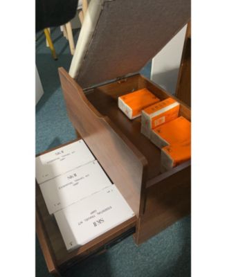 3-in-1 Compact Vanity Desk with Plip Top Mirror and Drawers