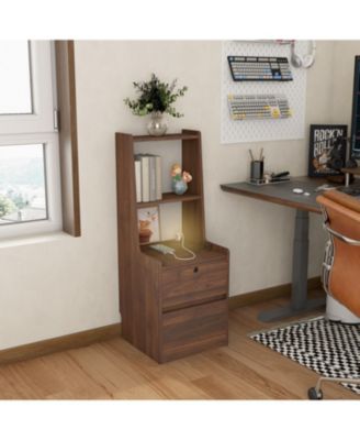 Smart Nightstand with Charging, Lighting, and Storage